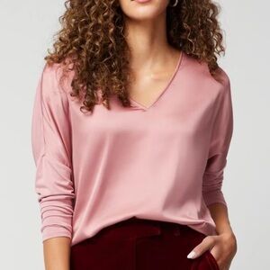 NWT WHBM Woven Front Long Sleeve Tee-
Enchantress Size XS
